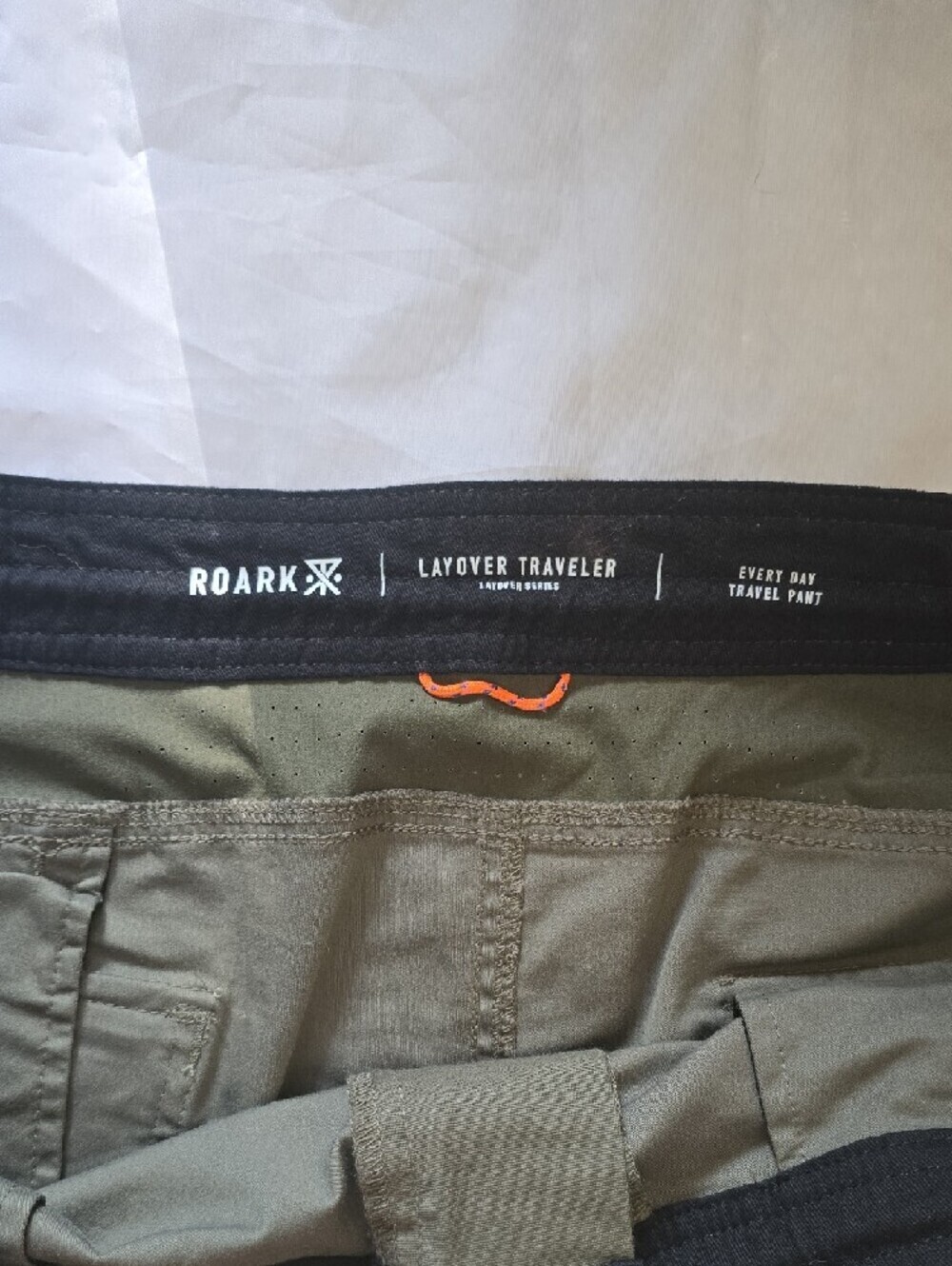 NWT Roark Olive Green Drawstring Chinos Size 38 - Picture 2 of 7